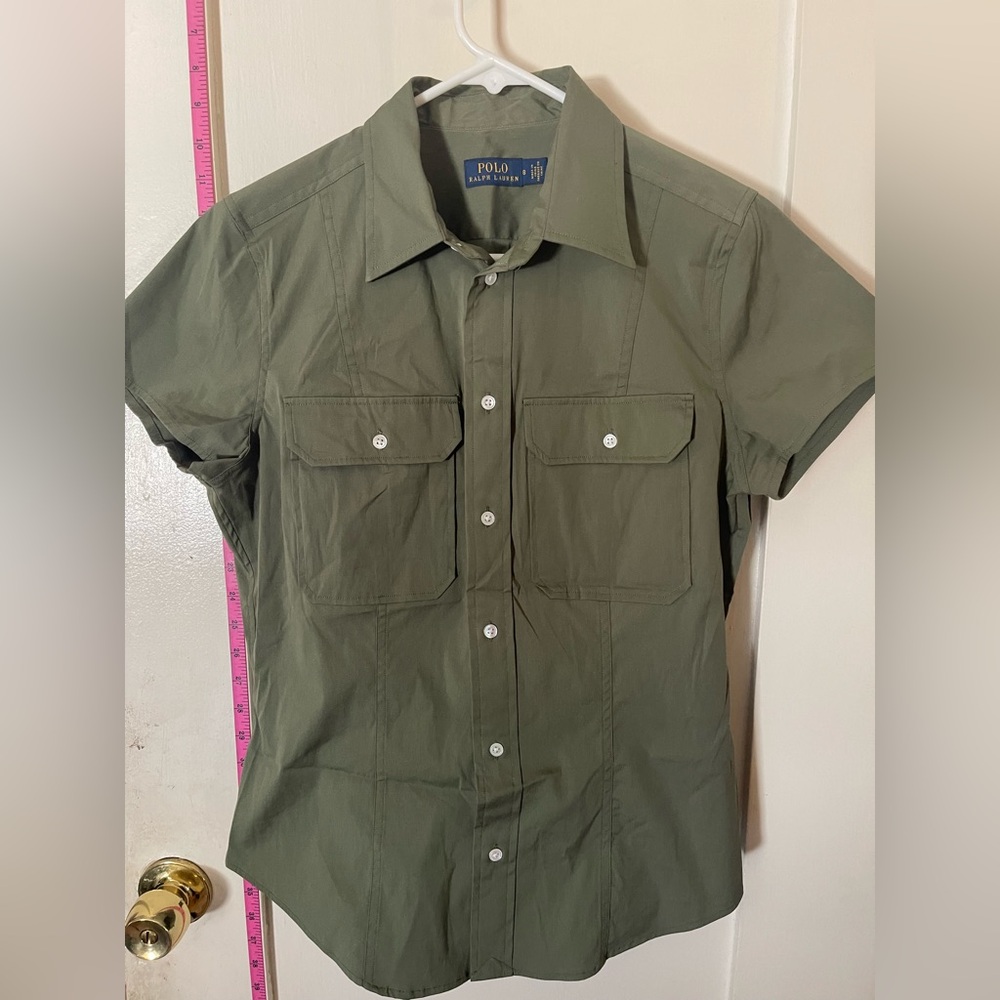 Polo by Ralph Lauren Women’s Button Down Olive Green Shirt